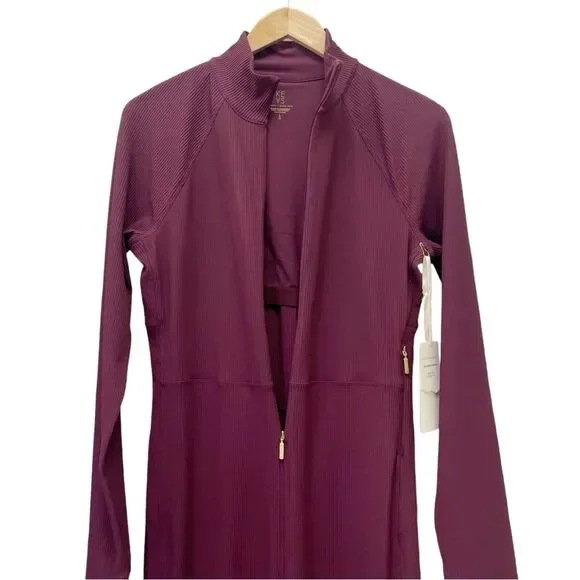 NWT Athleta x Alicia Keys Size Large Goddess Bodysuit Jumpsuit in Maroon NEW - Picture 7 of 16